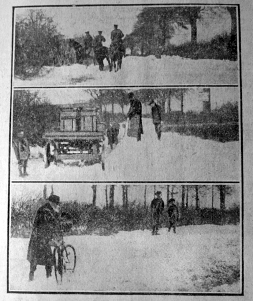 Snow scenes near Luton