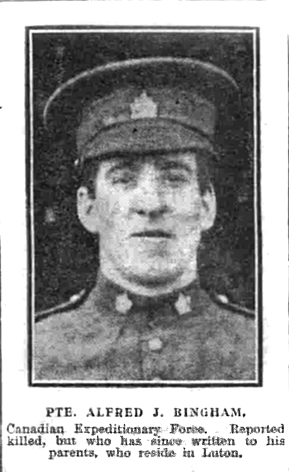 Pte Alfred Bingham