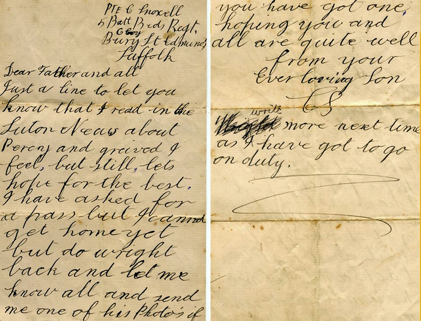 Snoxell letter
