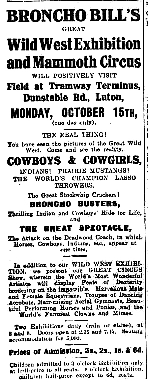 Broncho Bill advert