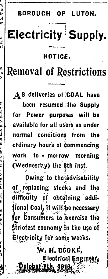 Electricity supply advert