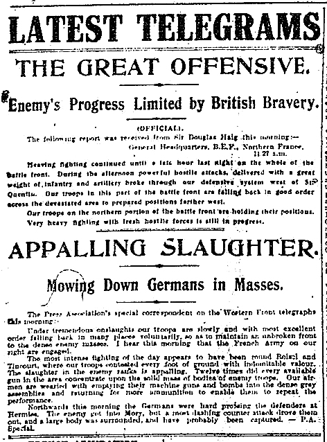 'Great offensive' news