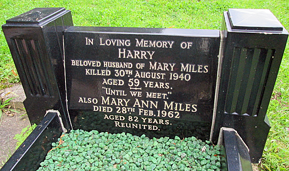 Henry (Harry) Miles gravestone
