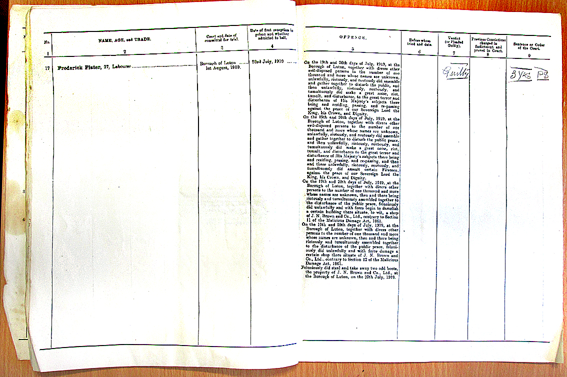 Frederick Plater record