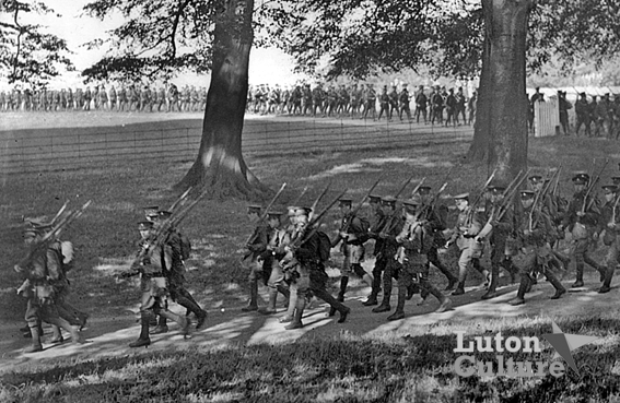 North Midland Division troops, Luton Hoo, 1914