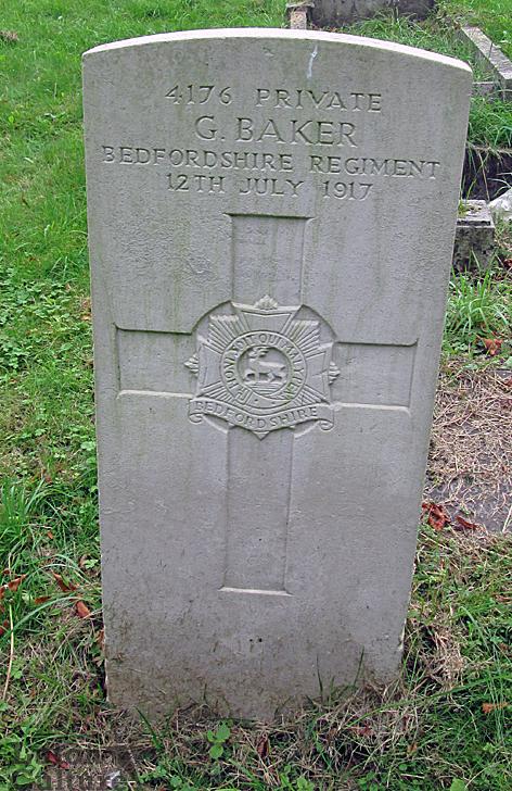 Pte Augustus George Baker headstone Pte AugustusGeorge Baker headstone
