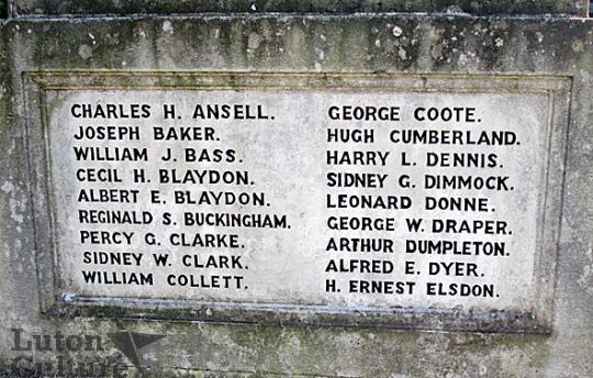 Leagrave War Memorial (Draper)
