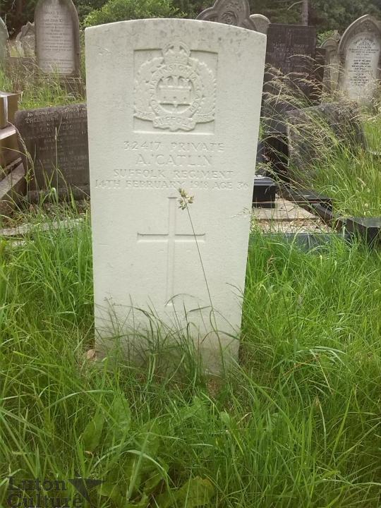 Arthur Catlin's head stone Arthur Catlin's head stone
