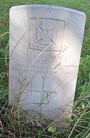 Grave of Pte Frank Wilson