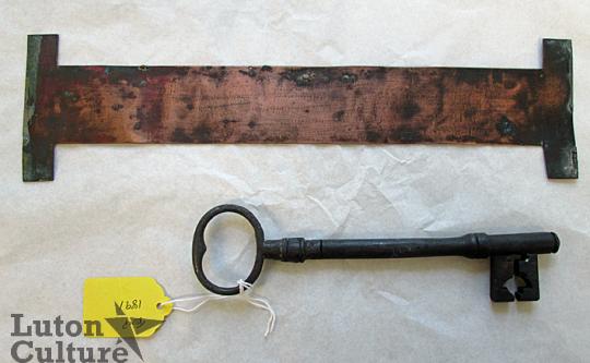 Old Town Hall clock numeral and key